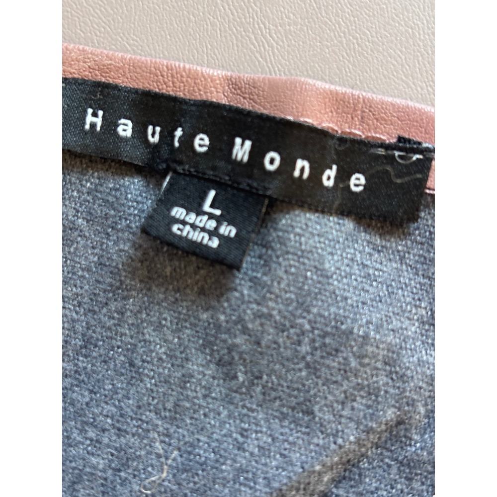 Haute Monde Faux Leather Corset Bustier‎ Top Dusty Rose Strappy Zip Size L - Picture 6 of 8